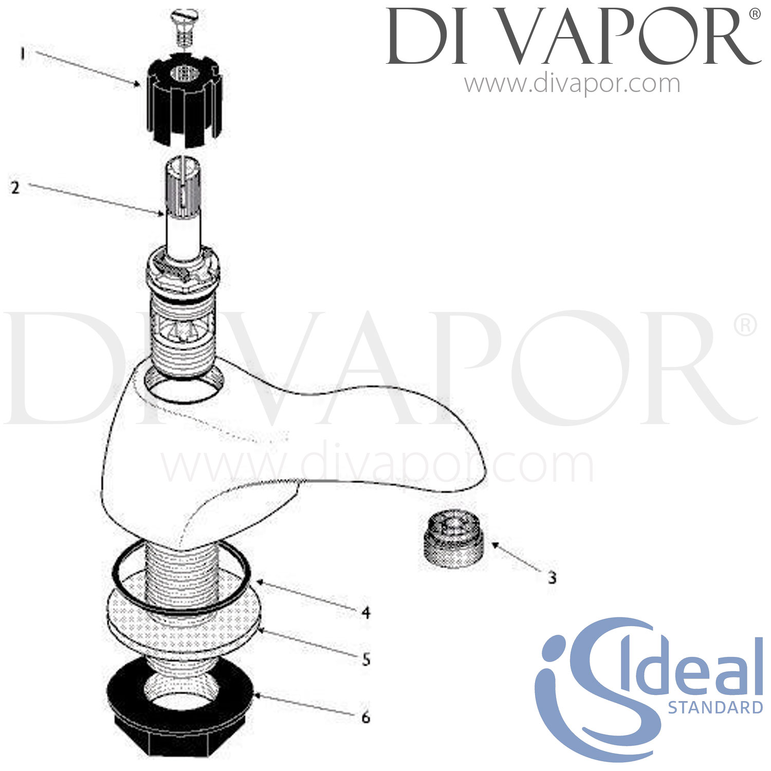 Ideal Standard Waterways CD Basin Tap Spare Parts IDL DV 319